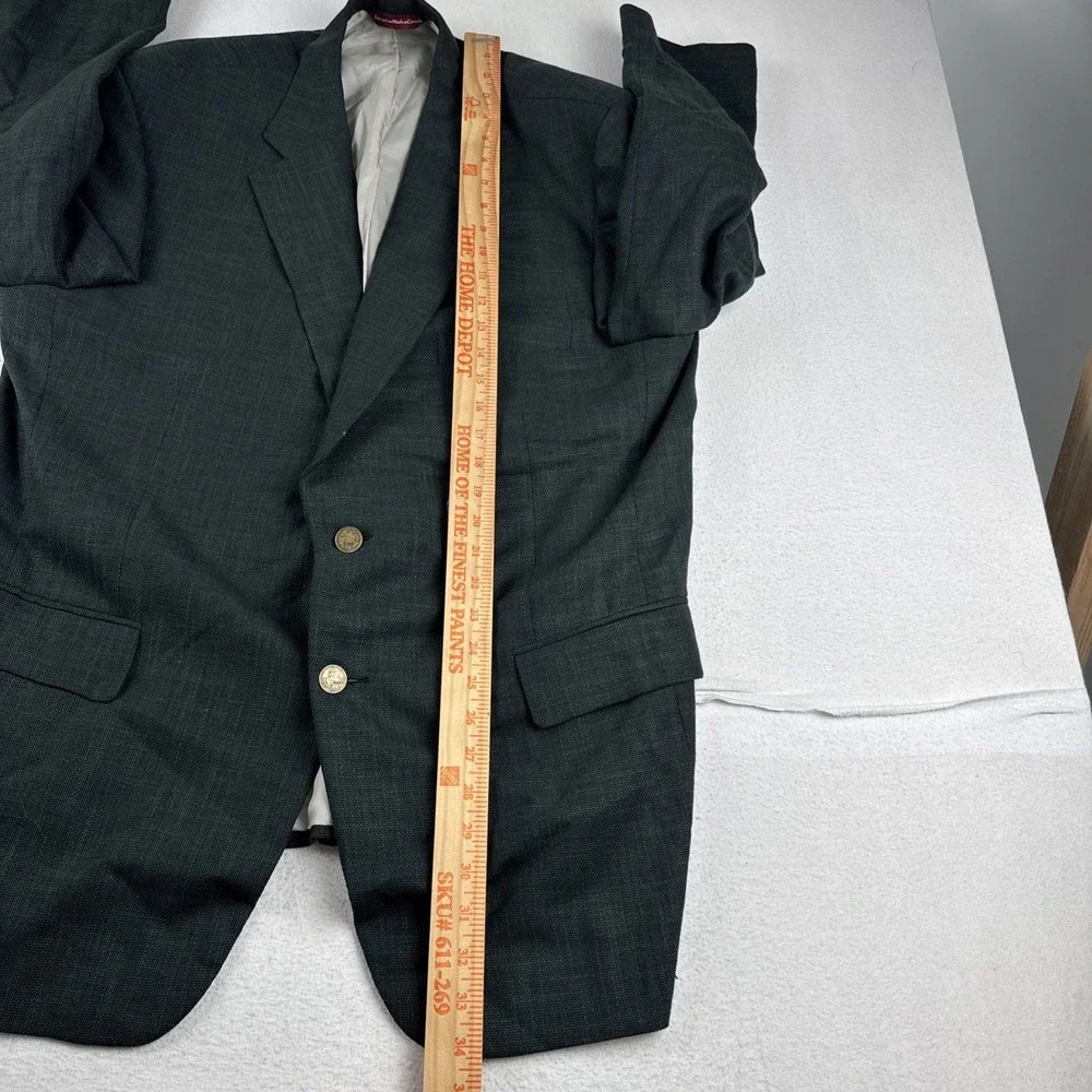 VTG Samuelsohn Loro Piana Mens Green Sport Coat Sz 46R Business Office